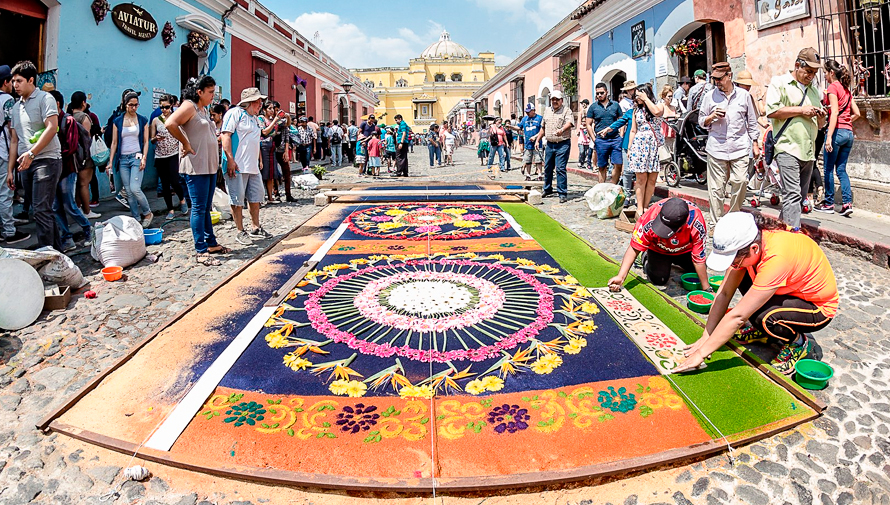 The Alfombras Semana Santa in Antigua Guatemala